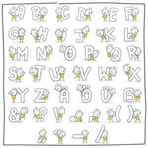 Strichfiguren Die Gelben Buchstaben