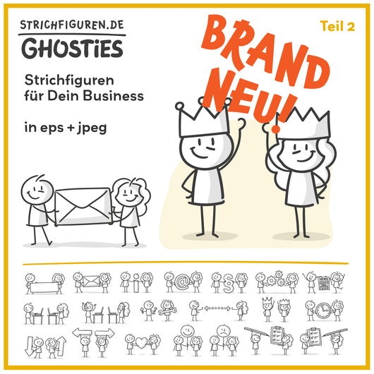 Ghosties Teil 2 / Strichfiguren für dein Business