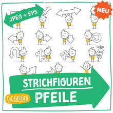 Laden Sie das Bild in den Galerie-Viewer, Strichfiguren Die Gelben Pfeile