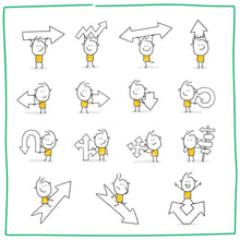 Laden Sie das Bild in den Galerie-Viewer, Strichfiguren Die Gelben Pfeile