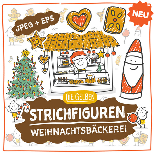 Die Gelben Strichfiguren Weihnachtsbäckerei