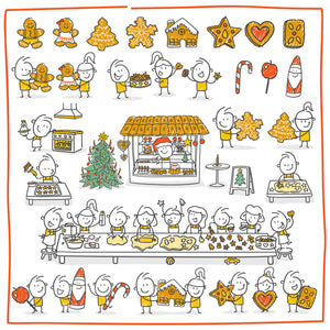 Die Gelben Strichfiguren Weihnachtsbäckerei