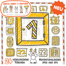 Laden Sie das Bild in den Galerie-Viewer, 24 verschiedene Adventskalender-Türchen
