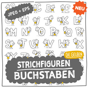 Strichfiguren Die Gelben Buchstaben