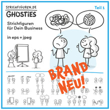 Laden Sie das Bild in den Galerie-Viewer, Ghosties Teil 1 / Strichfiguren für dein Business
