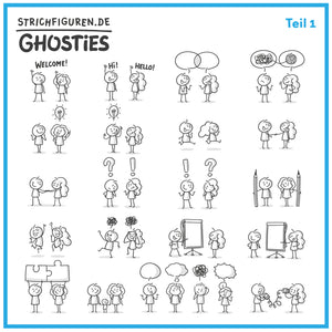 Ghosties Teil 1 / Strichfiguren für dein Business