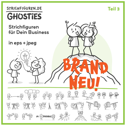 Ghosties Teil 3 / Strichfiguren für dein Business