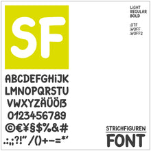 Laden Sie das Bild in den Galerie-Viewer, Strichfiguren Font
